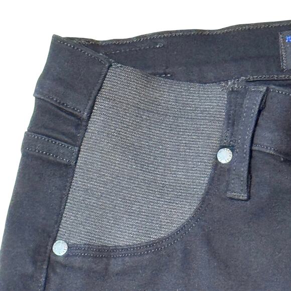 Paige Maternity Verdugo Ultra Skinny Elastic Insets Black Denim Jeans Women’s 24 - Picture 6 of 16